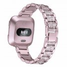 Compatible Fitbit Versa Bands Replacement with Bling Rhinestones Metal Bracelet