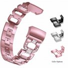 Compatible Fitbit Charge 3 Band Replacement Rhinestone Metal Bracelet Wristband Compatible Fitbit Charge 3 Band Replacement Rhinestone Metal Bracelet Wristband