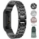 Fitbit Charge 3 Bands Bracelet Replacement Metal with Rhinestones Wristband Fitbit Charge 3 Bands Bracelet Replacement Metal with Rhinestones Wristband