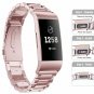 Compatible Fitbit Charge 3 Band Replacement Stainless Steel Metal Bracelet Strap