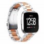 Fitbit Versa Bands Replacement for Men Women Stainless Steel Wristwatch Strap