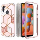 2 in 1 Samsung Galaxy A11 Case Marble TPU PC front Bumper 360° Full Body Protect 2 in 1 Samsung Galaxy A11 Case Marble TPU PC front Bumper 360° Full Body Protect