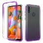 2 in 1 Samsung Galaxy A11 Case Marble TPU PC front Bumper 360° Full Body Protect