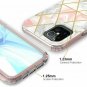 2 in 1 Cover Compatible with iPhone 12 Mini Case Marble Heavy Duty Protect