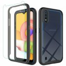 Samsung Galaxy A01 2in1 Hybrid Rugged Armor Cover 360° Full Body Protect PC+TPU