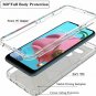 2 in 1 Cover for LG K51 Case Marble Soft TPU PC Bumper 360° Full Body Protect