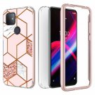 2 in 1 Cover for TCL Revvl 4 Plus Case Marble T-Mobile/Metro Soft TPU PC Bumper 2 in 1 Cover for TCL Revvl 4 Plus Case Marble T-Mobile/Metro Soft TPU PC Bumper