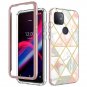 2 in 1 Cover for TCL Revvl 4 Plus Case Marble T-Mobile/Metro Soft TPU PC Bumper