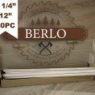 SET OF 40PC 1/4'' Wooden Dowel Rods (6mm), 12" Long Beech Wood Pegs (30cm)