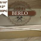 100PCS 5/16'' Wood Dowel Rods (8mm), 12" Long Beech Wood Pegs (30cm)