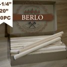 Set of 40PC 1-1/4'' Wooden Dowel Rods (30 mm), 20" Long Beech Wood Pegs (50cm)