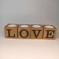 Candle Holder 2in1 Set HOME & LOVE, Wooden Tea Light Candle Holder, Home decor