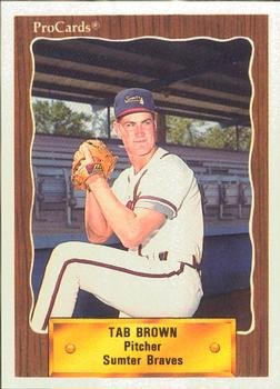 1990 ProCards Sumter Braves #2425 Tab Brown