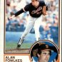 1983 Topps 543 Alan Fowlkes RC