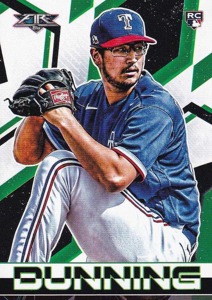 2021 Topps Fire 23 Dane Dunning RC