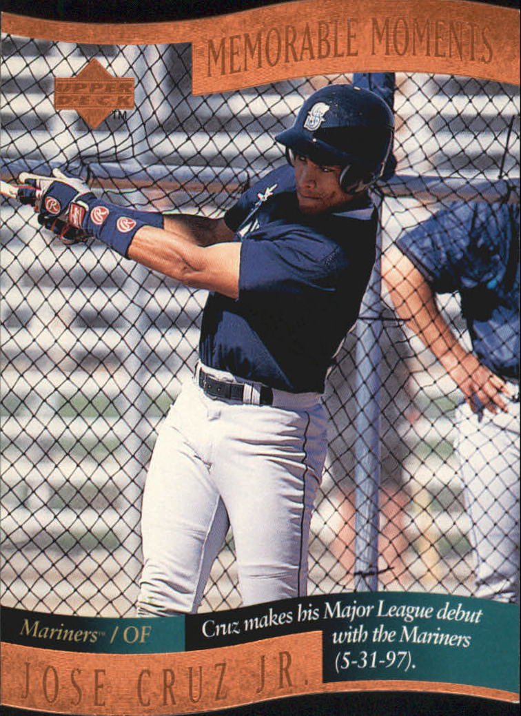1997 Upper Deck Memorable Moments B9 Jose Cruz Jr.