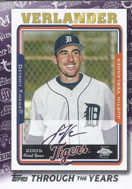 2021 Topps Through the Years TTY29 Justin Verlander