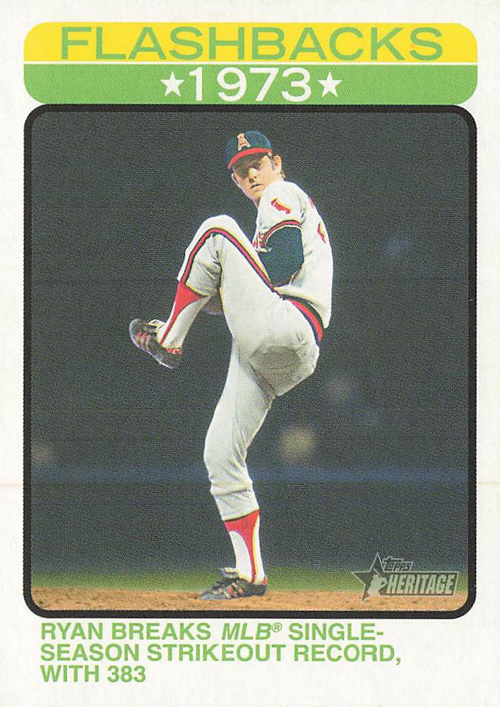 2022 Topps Heritage Baseball Flashbacks BF1 Nolan Ryan