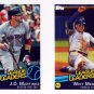 2019 Topps Stickers 124 Whit Merrifield LL/126 J.D. Martinez LL Carlos Santana