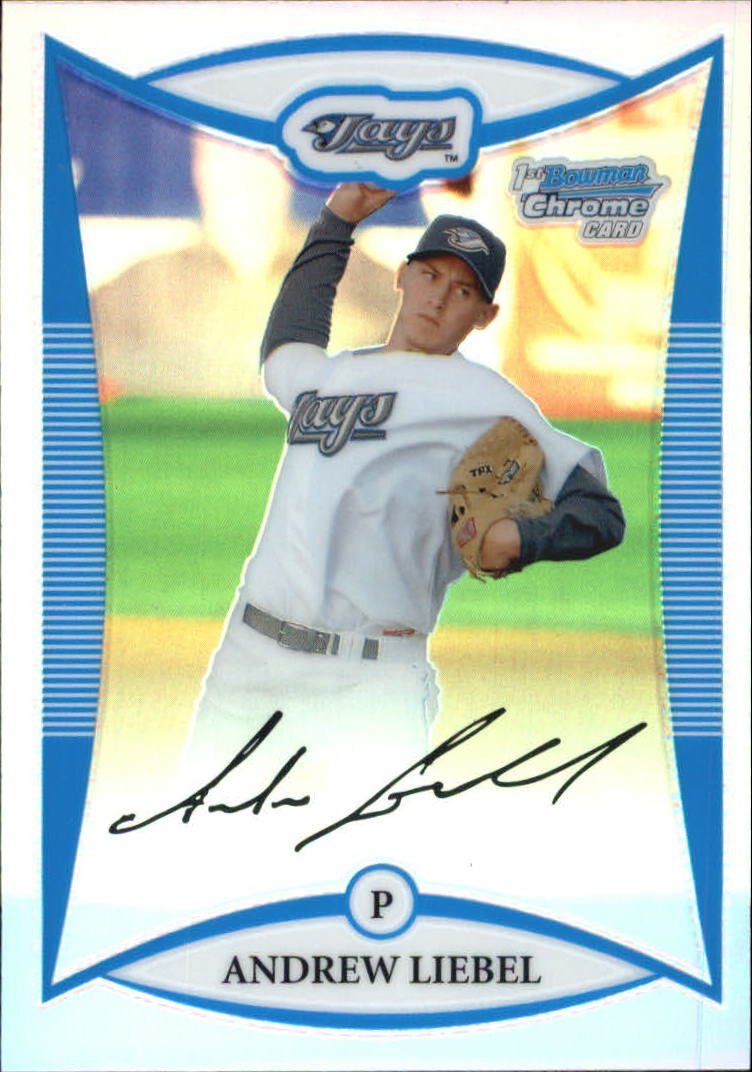 2008 Bowman Chrome Draft Prospects Refractors BDPP40 Andrew Liebel DP