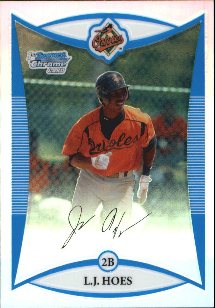 2008 Bowman Chrome Draft Prospects Refractors BDPP61 L.J. Hoes DP