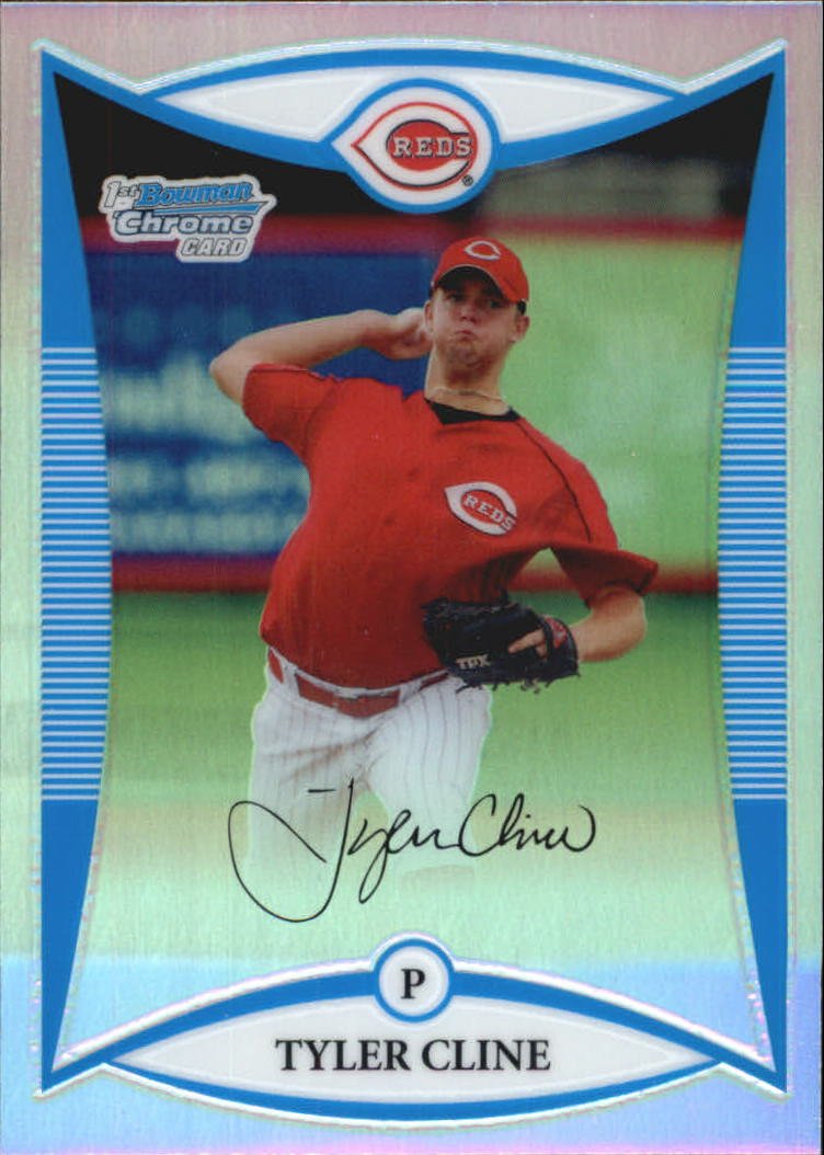 2008 Bowman Chrome Draft Prospects Refractors BDPP62 Tyler Cline DP
