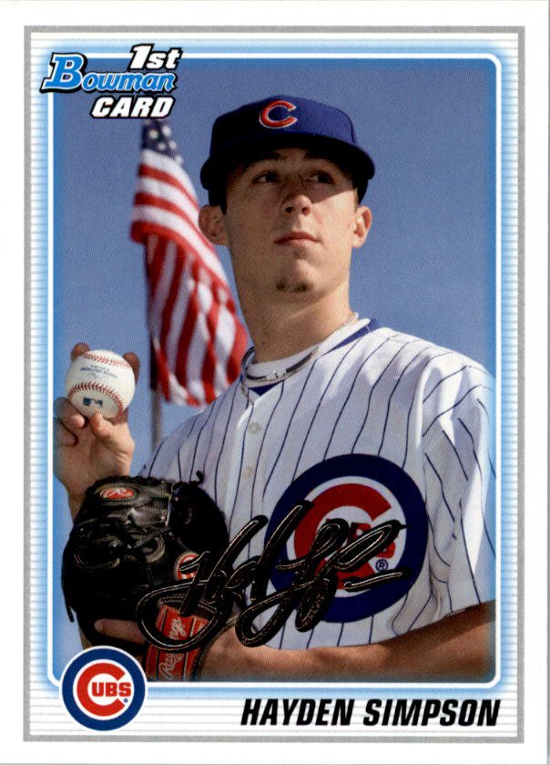 2010 Bowman Draft Prospects BDPP40 Hayden Simpson