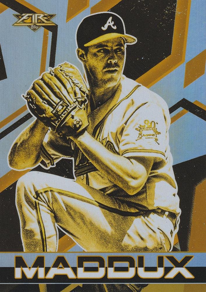 2021 Topps Fire Gold Minted 151 Greg Maddux