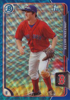 2015 Bowman Chrome Prospects Blue Wave Refractors BCP57 Jantzen Witte