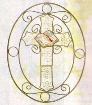 capiz cross suncatcher