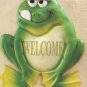 frog welcome plaque