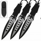 3 Piece 7.5" Double Edged Throwing Knife Set