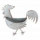 Galvanized Metal Wall Planter - Rooster FREE SHIPPING