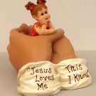 "IN HIS HANDS" Jesus Loves Me FREE SHIPPING