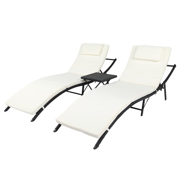 Folding Bed Three-Piece Set-Black Four Lines FREE SHIPPING