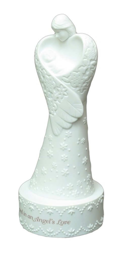 Roman Lace Illusions Angel Holding Baby Musical Figurine FREE SHIPPING