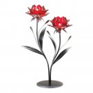 Beautiful Red Flowers Candle Holder FREE SHIPPING