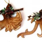 Roman Antler Ornaments Set of 2 FREE SHIPPING