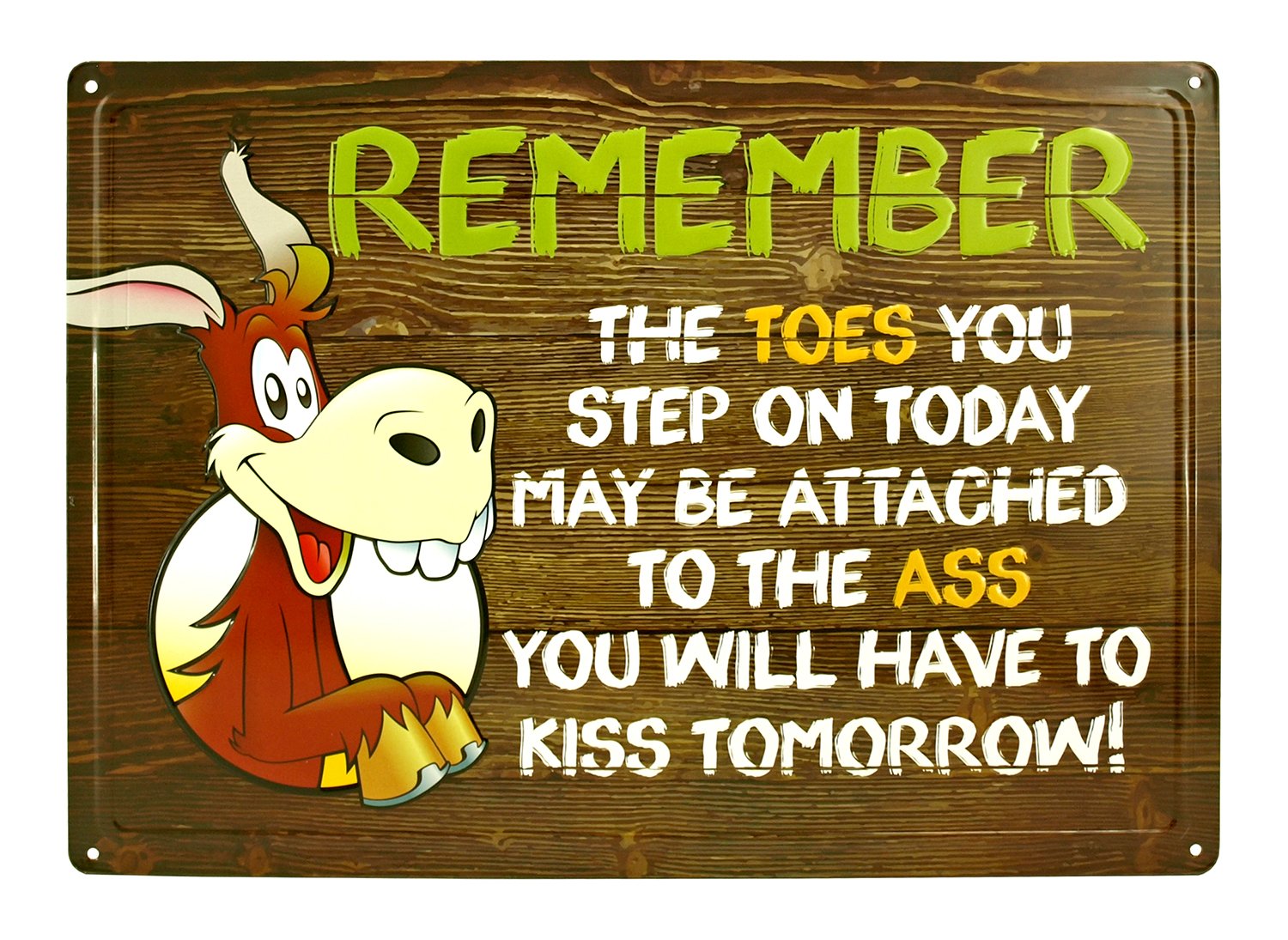 REMEMBER The Toes You Step On Sign FREE SHIPPING