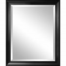 Beveled Glass Bathroom Wall Mirror with Black Frame - 34 x 28 inch FREE SHIPPING