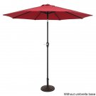 9FT Central Umbrella Waterproof Folding Sunshade Wine Red FREE SHIPPING