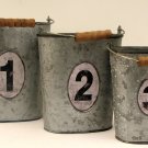 Vintage Style Metal Buckets 3 PC Set FREE SHIPPING