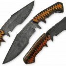 White Deer 1095 HC Steel Viper Damascus Knife Ladder Pattern - Limited Edition FREE SHIPPING