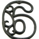 Cast Iron Number Six FREE SHIPPING