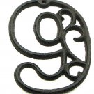 Cast Iron Number Nine FREE SHIPPING