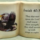 Ceramic Book Eagle Verse Isaiah 40:31 FREE SHIPPING