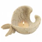Stone-Look Angel Wings Tealight Candle Holder FREE SHIPPING