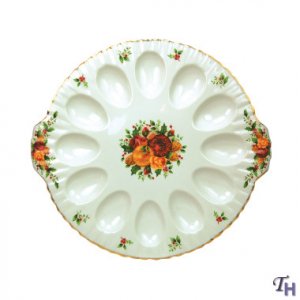 Old Country Roses Holiday Deviled Egg Dish by Royal Albert