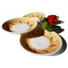 Caleca Chili Peppers 4-Piece Soup Plate Set Caleca Chili Peppers 4-Piece Soup Plate Set