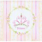 The Kids Room Princess with Pink and Yellow Stripes Square Wall Plaque